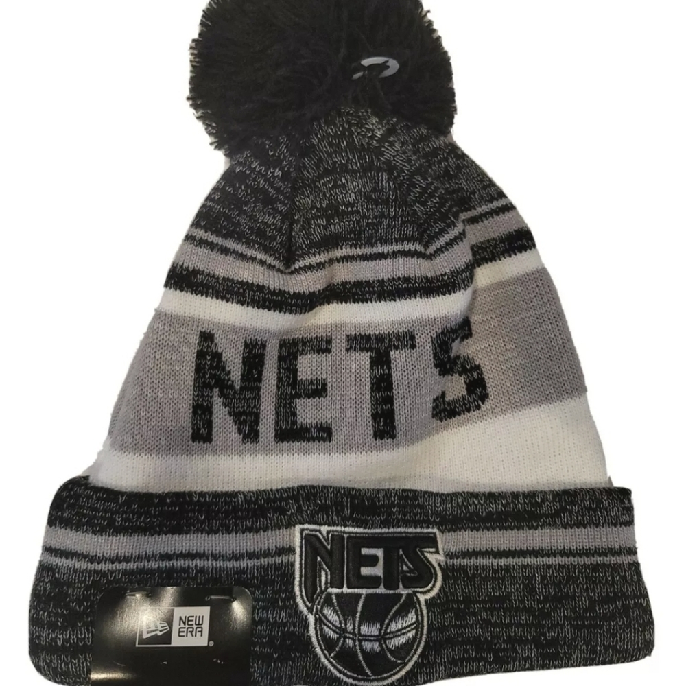 Brooklyn Nets New Era NBA Hardwood Classics Snow Dayz Knit Beanie Hat OSFA NWT